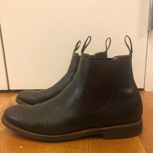 J Crew Men’s Leather Chelsea Boots - Worn once!